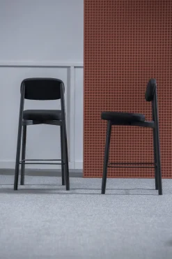Chaise de bar noir 65 cm Résidence - Kann Design