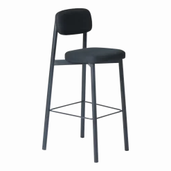 Chaise de bar noir 75 cm Résidence - Kann Design