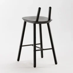 Chaise de bar noire 65 cm Naïve - Emko