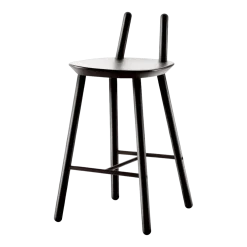 Chaise de bar noire 65 cm Naïve - Emko