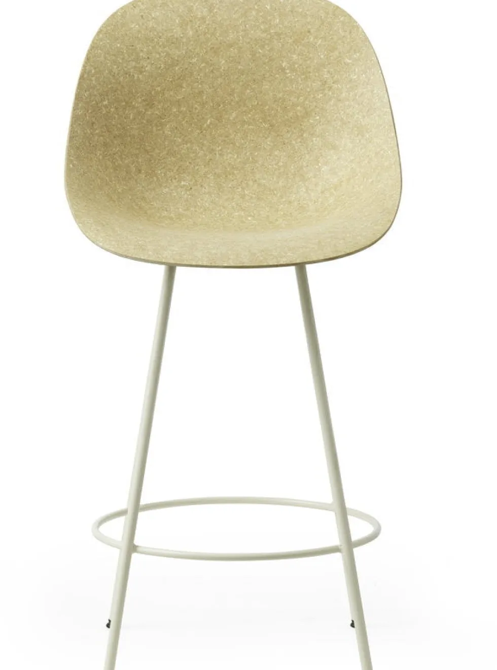 Chaise de bar recyclable en chanvre en acier crème 65cm Mat - Normann Copenhagen