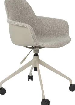 Chaise de bureau avec accoudoirs en aluminium et polypropylène taupe 84,4cm Albert Kuip - Zuiver