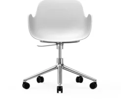 Chaise de bureau avec accoudoirs en aluminium et pp blanc Form - Normann Copenhagen