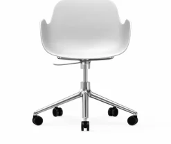 Chaise de bureau avec accoudoirs en aluminium et pp blanc Form - Normann Copenhagen