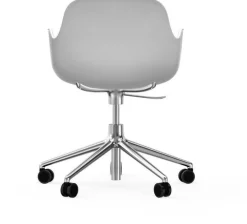 Chaise de bureau avec accoudoirs en aluminium et pp blanc Form - Normann Copenhagen