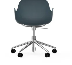 Chaise de bureau avec accoudoirs en aluminium et pp bleu Form - Normann Copenhagen