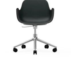 Chaise de bureau avec accoudoirs en aluminium et pp noir Form - Normann Copenhagen