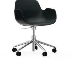 Chaise de bureau avec accoudoirs en aluminium et pp noir Form - Normann Copenhagen
