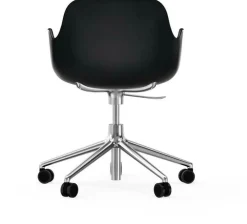 Chaise de bureau avec accoudoirs en aluminium et pp noir Form - Normann Copenhagen