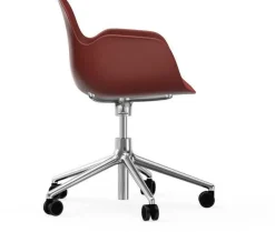 Chaise de bureau avec accoudoirs en aluminium et pp rouge Form - Normann Copenhagen