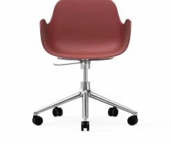 Chaise de bureau avec accoudoirs en aluminium et pp rouge Form - Normann Copenhagen