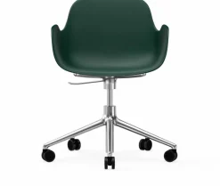 Chaise de bureau avec accoudoirs en aluminium et pp vert Form - Normann Copenhagen
