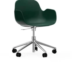 Chaise de bureau avec accoudoirs en aluminium et pp vert Form - Normann Copenhagen