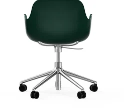 Chaise de bureau avec accoudoirs en aluminium et pp vert Form - Normann Copenhagen