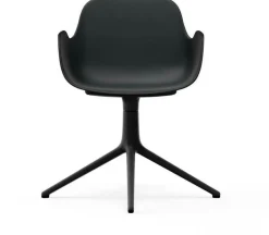 Chaise de bureau avec accoudoirs en polypropylene noire et base noire Swivel 4L noir - Normann Copenhagen