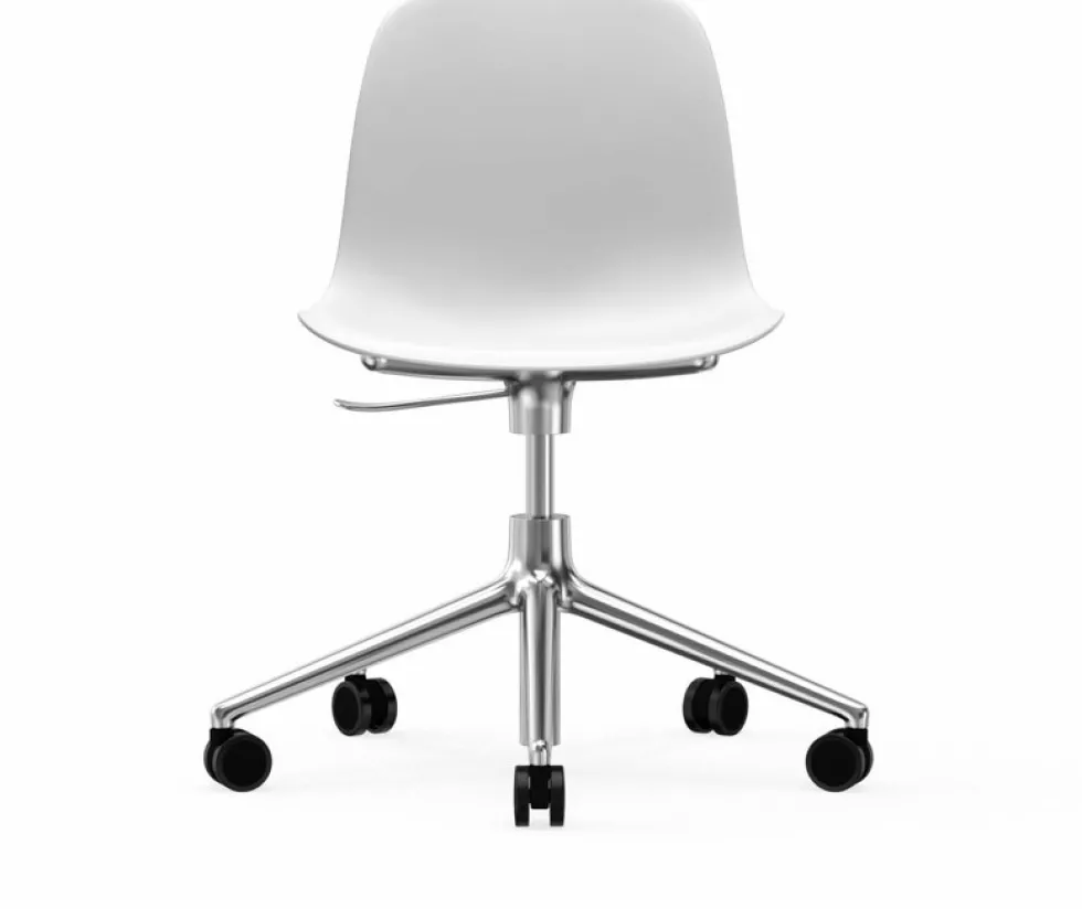 Chaise de bureau en aluminium et pp blanc Form - Normann Copenhagen