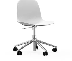Chaise de bureau en aluminium et pp blanc Form - Normann Copenhagen