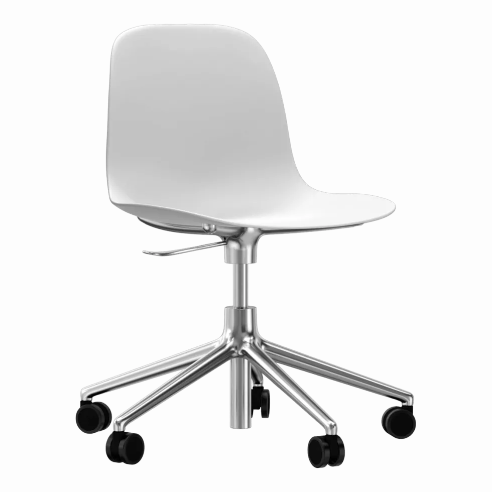 Chaise de bureau en aluminium et pp blanc Form - Normann Copenhagen