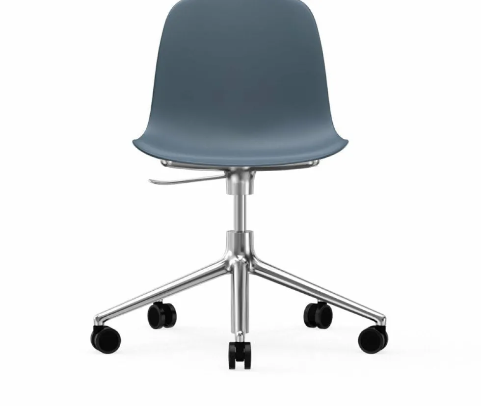 Chaise de bureau en aluminium et pp bleu Form - Normann Copenhagen