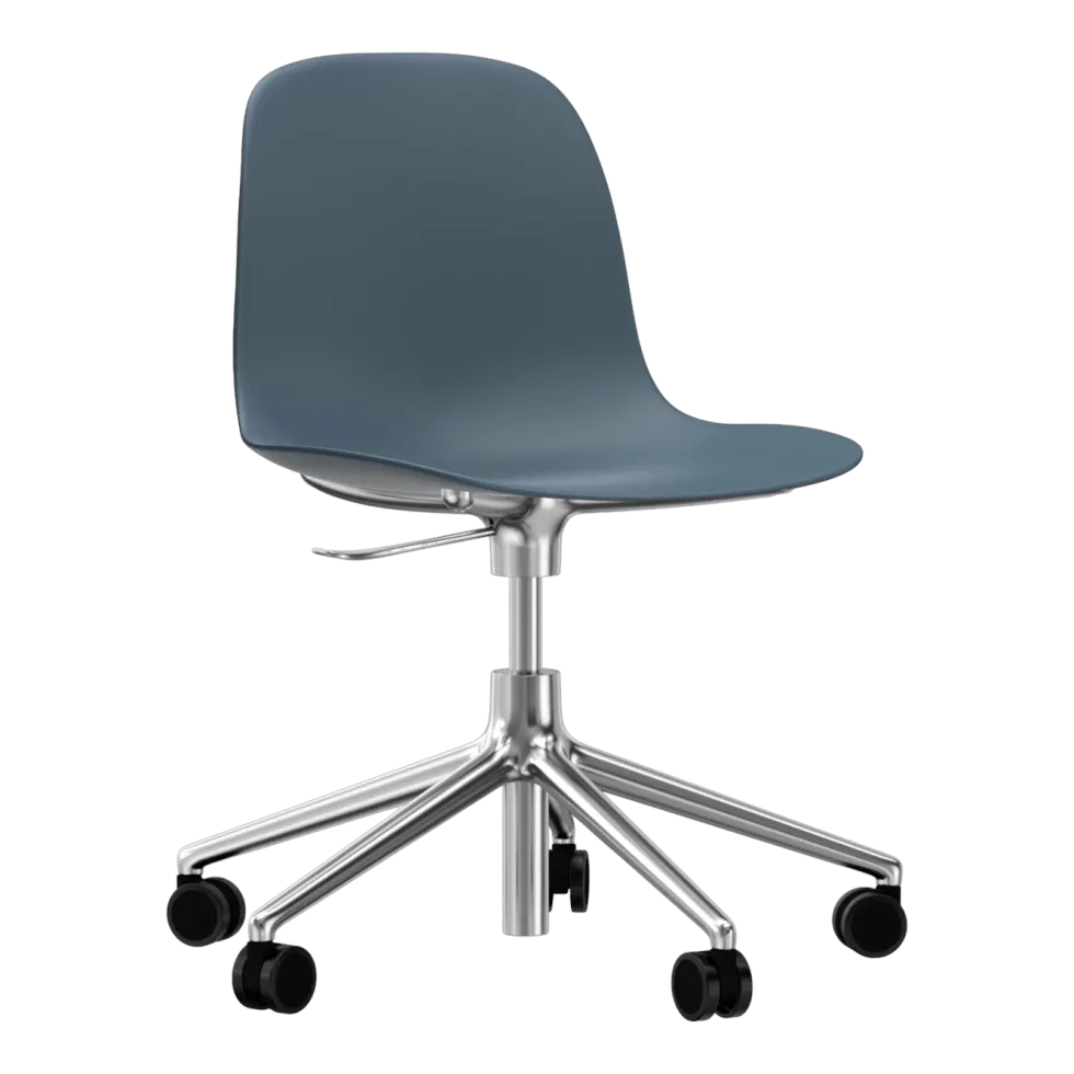 Chaise de bureau en aluminium et pp bleu Form - Normann Copenhagen