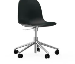 Chaise de bureau en aluminium et pp noir Form - Normann Copenhagen