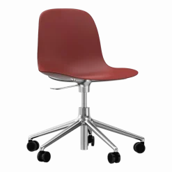 Chaise de bureau en aluminium et pp rouge Form - Normann Copenhagen