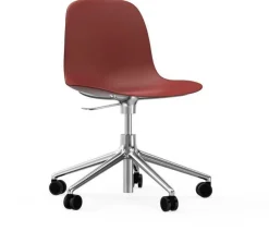 Chaise de bureau en aluminium et pp rouge Form - Normann Copenhagen