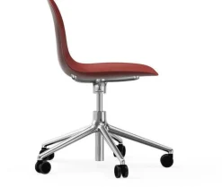 Chaise de bureau en aluminium et pp rouge Form - Normann Copenhagen