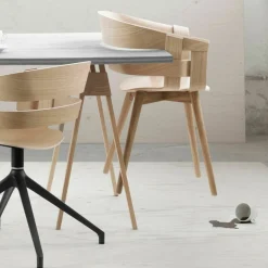 Chaise de bureau en chêne piétement anthracite Wick - Design House Stockholm