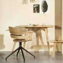 Chaise de bureau en chêne piétement anthracite Wick - Design House Stockholm