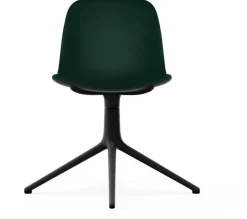 Chaise de bureau en polypropylène verte et base noire Swivel 4L vert - Normann Copenhagen
