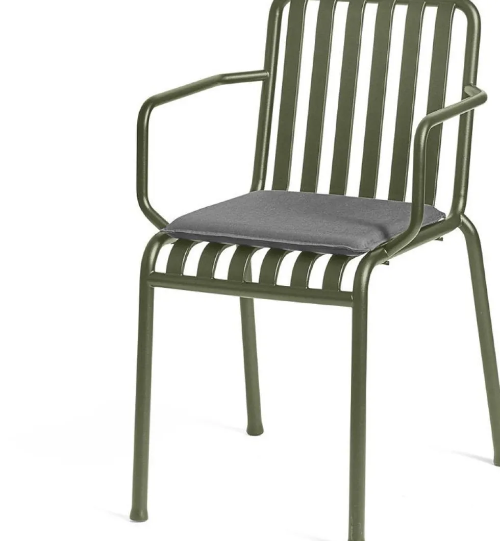 Chaise de jardin avec accoudoir en métal olive Palissade - HAY
