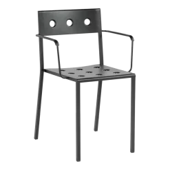 Chaise de jardin avec accoudoirs en acier anthracite Balcony - HAY