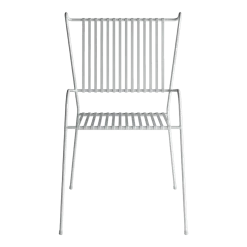 Chaise de jardin avec accoudoirs en acier blanc Capri - Cools Collection