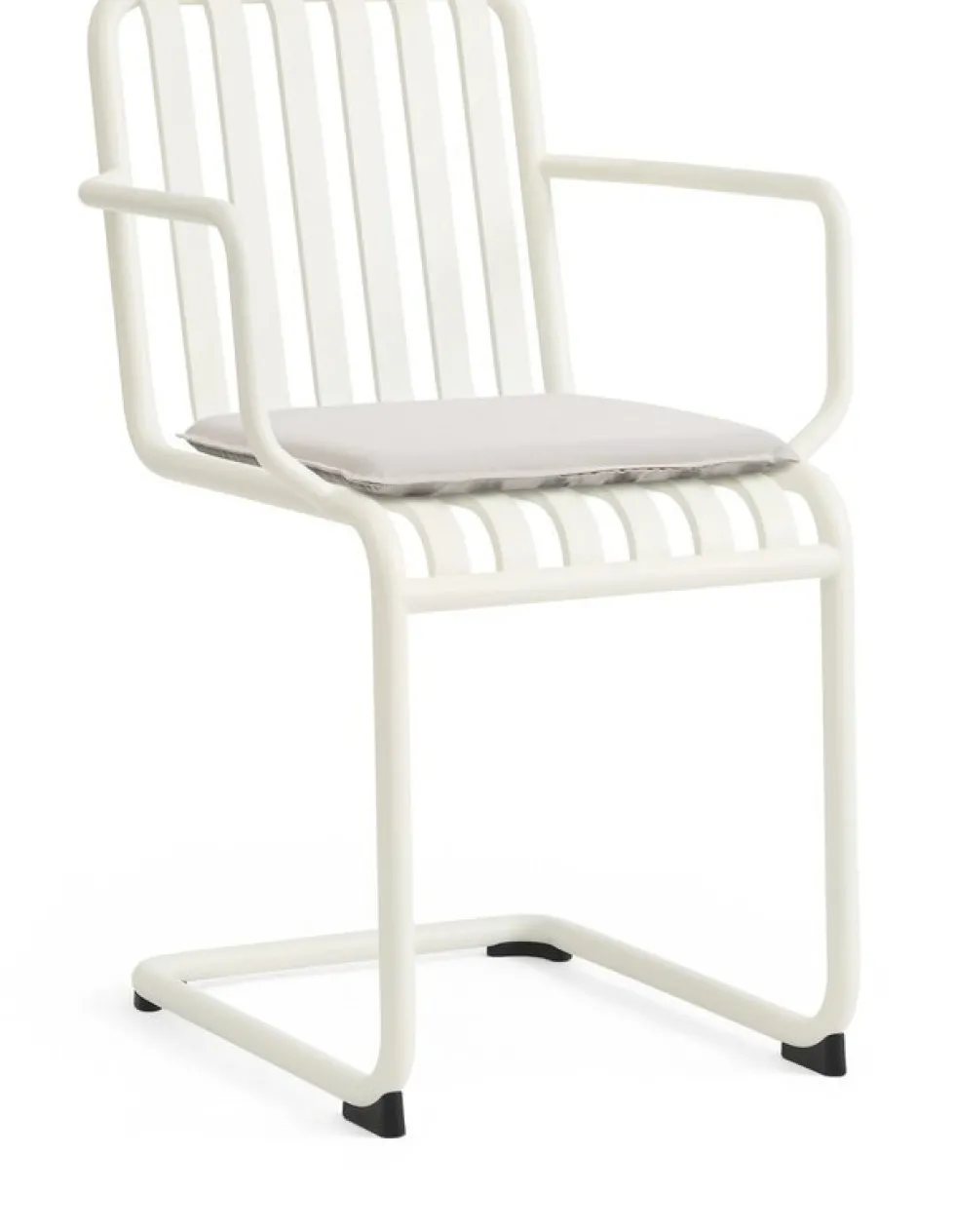 Chaise de jardin avec accoudoirs en acier blanc cassé Palissade - HAY