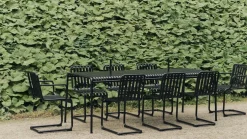 Chaise de jardin avec accoudoirs en acier gris anthracite 54x65x80cm Palissade - HAY