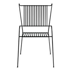 Chaise de jardin avec accoudoirs en acier noir Capri - Cools Collection