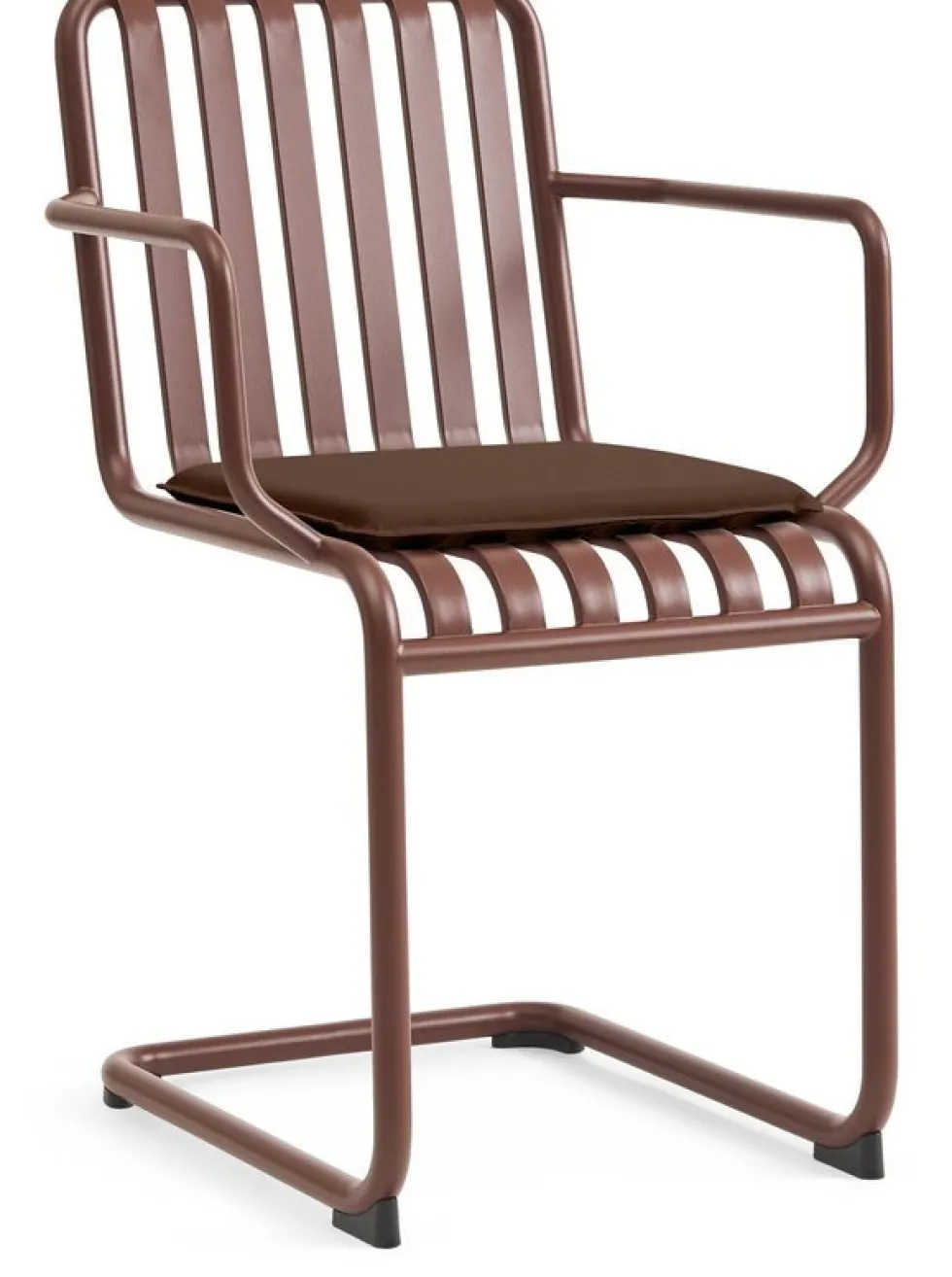 Chaise de jardin avec accoudoirs en acier rouge Palissade - HAY