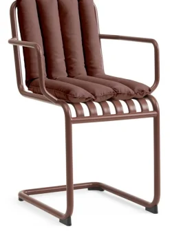 Chaise de jardin avec accoudoirs en acier rouge Palissade - HAY