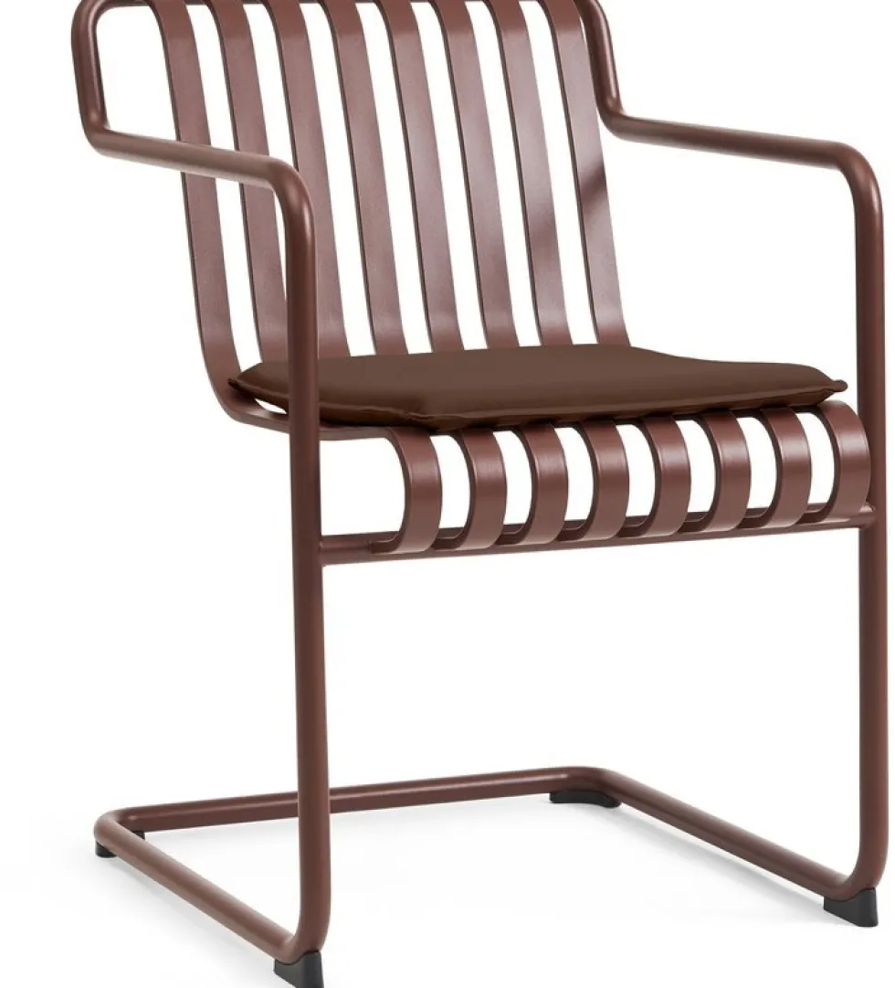 Chaise de jardin avec accoudoirs en acier rouge 54x65x80cm Palissade - HAY