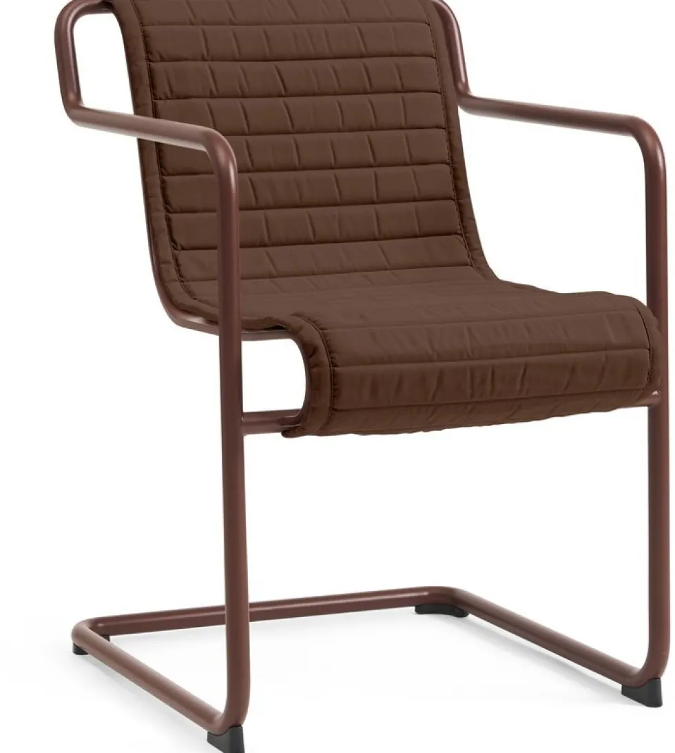 Chaise de jardin avec accoudoirs en acier rouge 54x65x80cm Palissade - HAY
