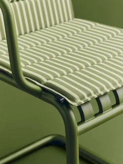 Chaise de jardin avec accoudoirs en acier vert olive 54x65x80cm Palissade - HAY