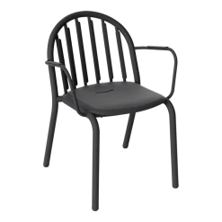 Chaise de jardin avec accoudoirs en aluminium anthracite 60x59x80cm Fred's - Fatboy