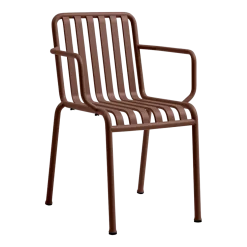 Chaise de jardin avec accoudoirs en métal rouge Palissade - HAY