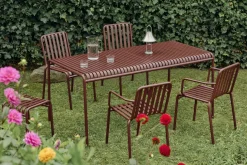 Chaise de jardin avec accoudoirs en métal rouge Palissade - HAY