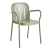 Chaise de jardin avec accoudoirs en métal vert Deville - HAY