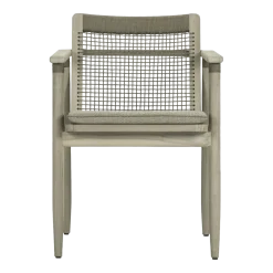 Chaise de jardin avec accoudoirs en teck vieilli David - Vincent Sheppard