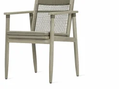 Chaise de jardin avec accoudoirs en teck vieilli David - Vincent Sheppard