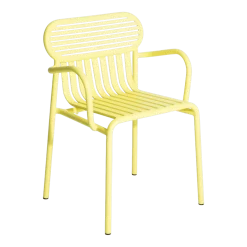 Chaise de jardin avec accoudoirs jaune Week-End - Petite Friture