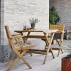 Chaise de jardin avec accoudoirs pliable en teck Flip - Cane-Line
